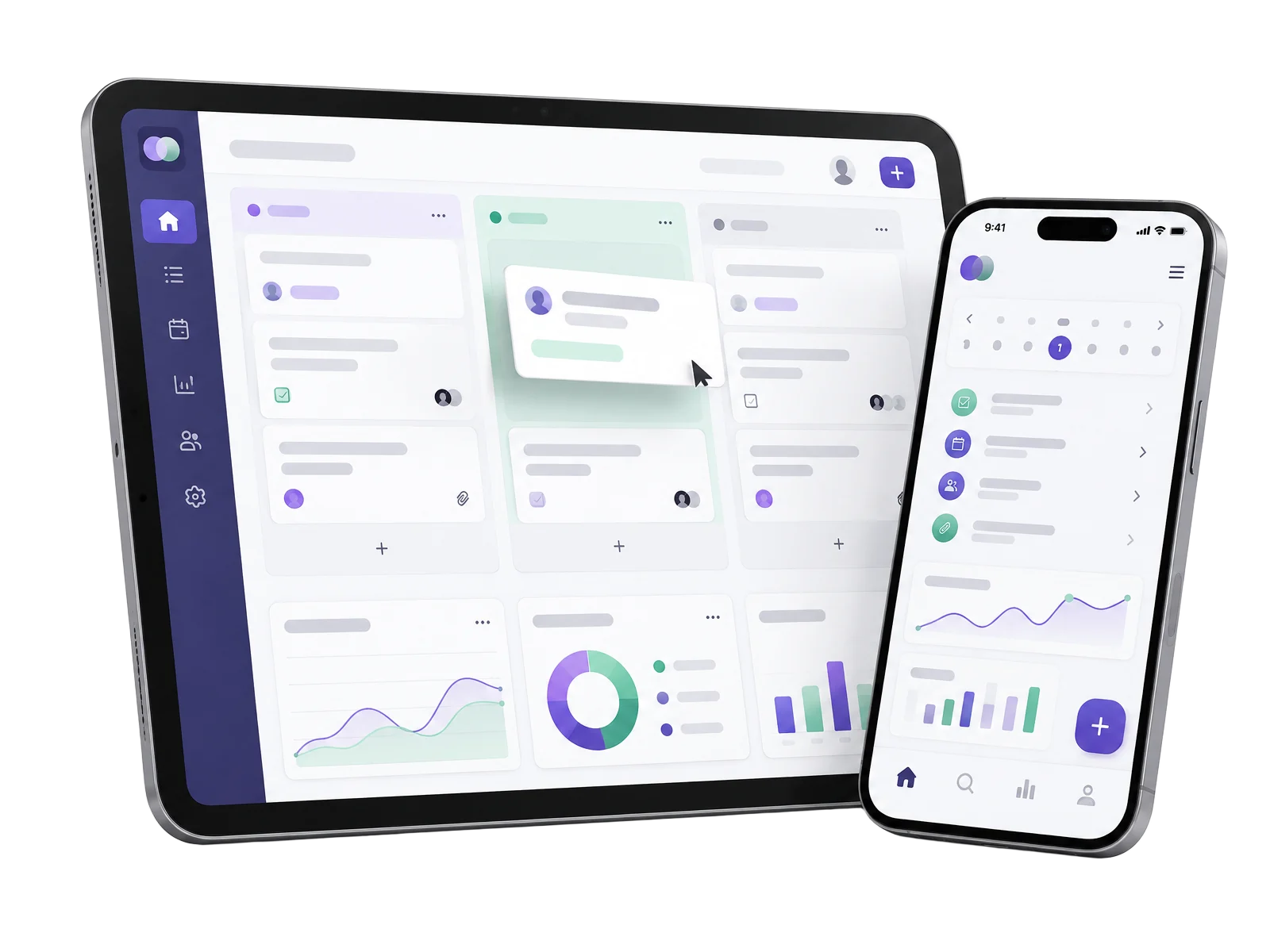 Preview of the Business OS demo on tablet and smartphone